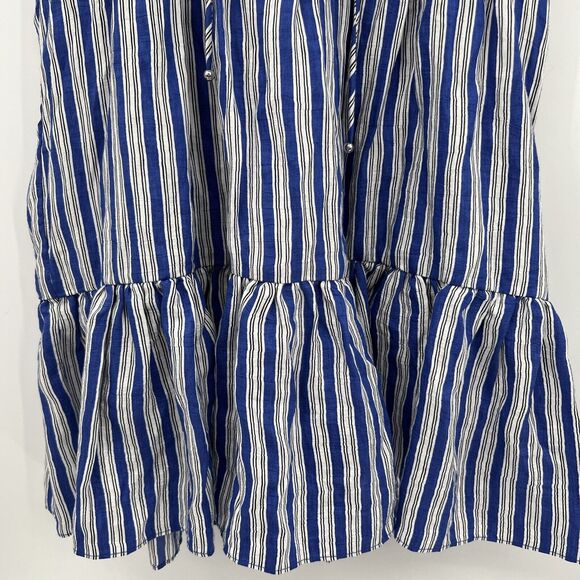 Veronica Beard Blue and White Buttoned Sundress - Picture 6 of 11